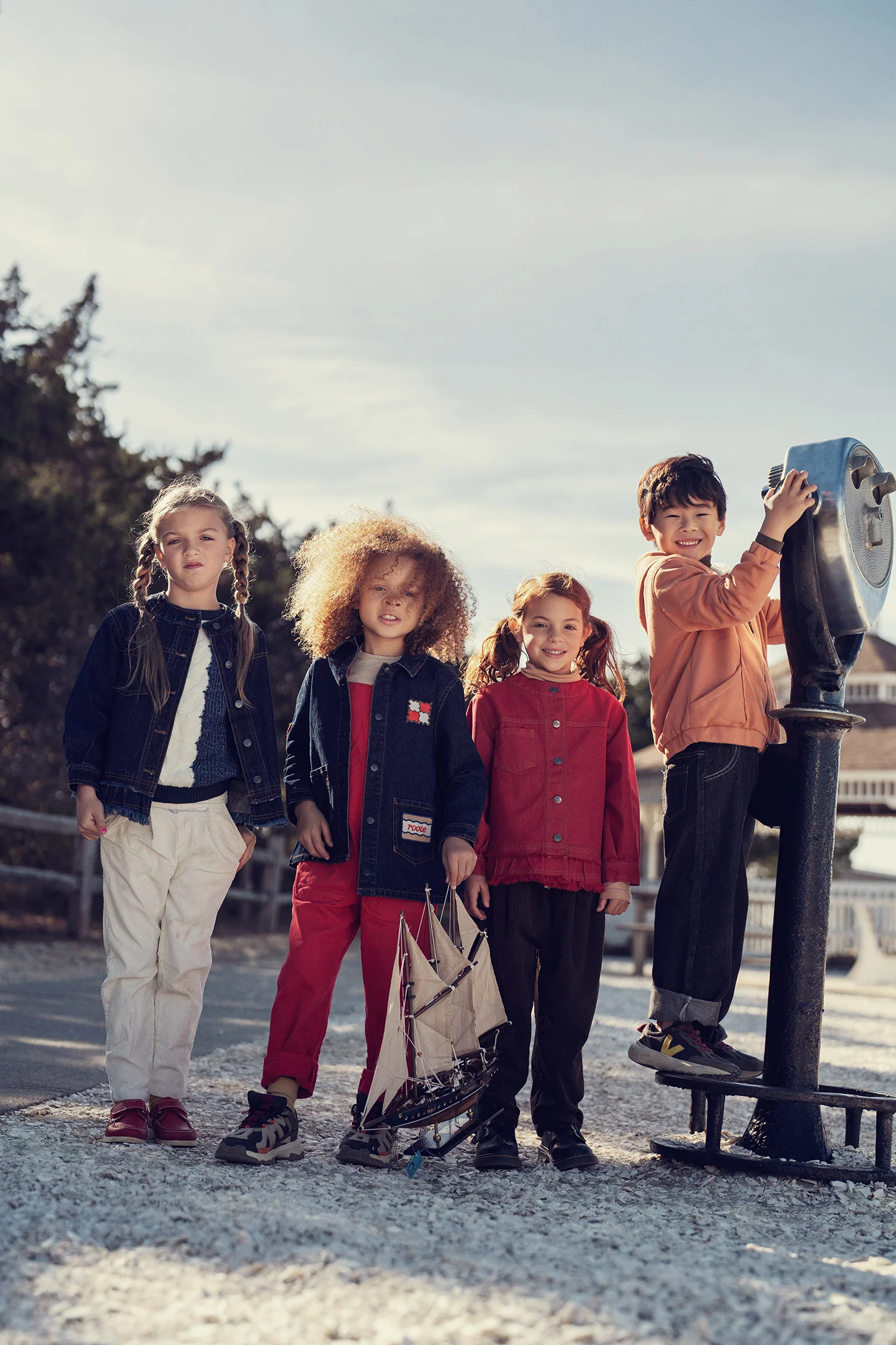 Rooie And Friends Girl's Club Denim Jacket - Rooie Red - Image 5