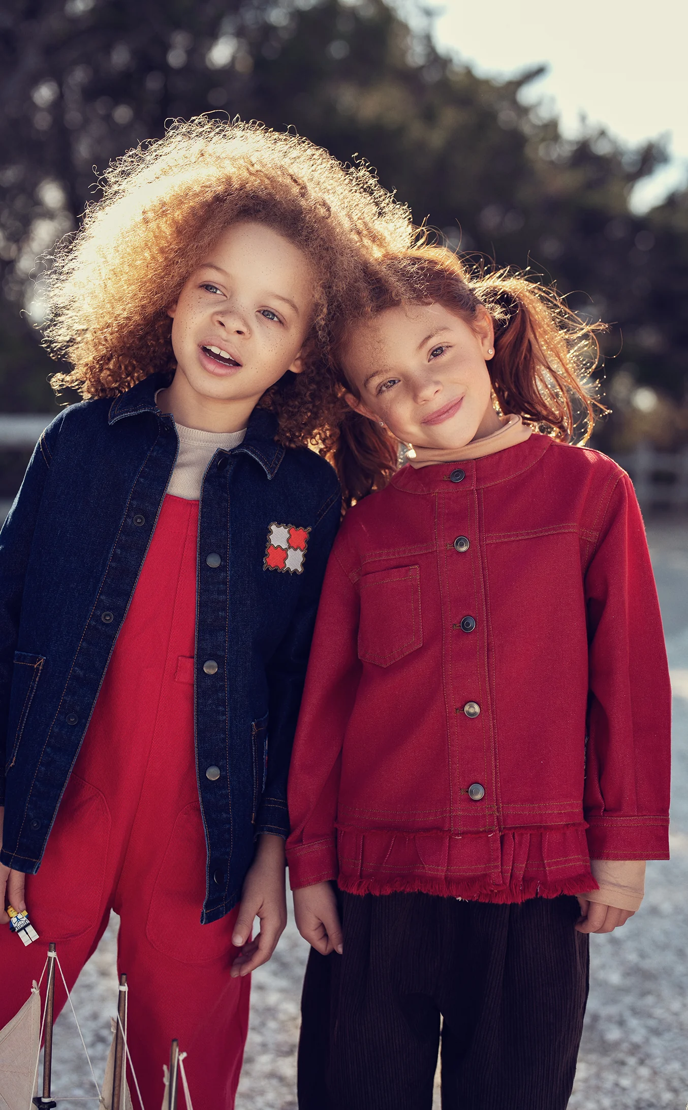 Rooie And Friends Girl's Club Denim Jacket - Rooie Red - Image 6