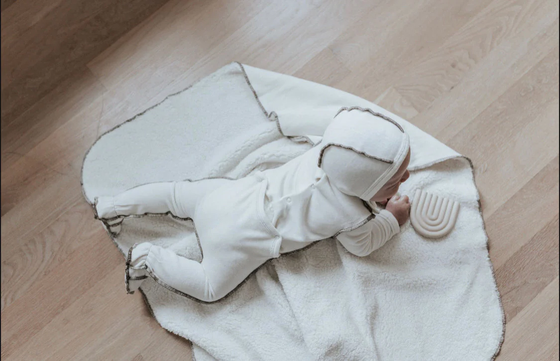 Sherpa/Velour Stitch Collection- Brown/Ivory - Image 2