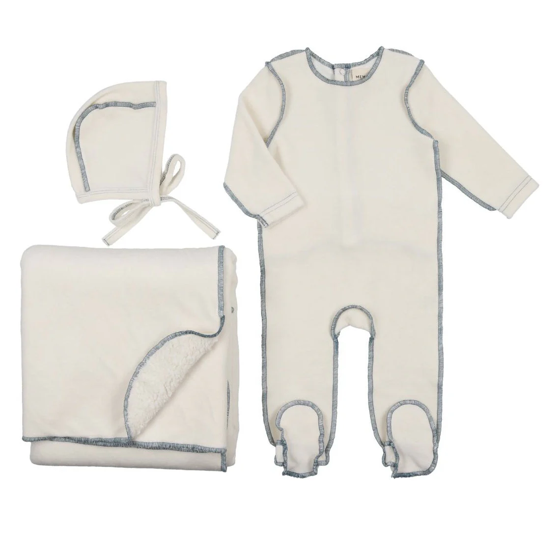 Sherpa Velour Stitch Set-Slate