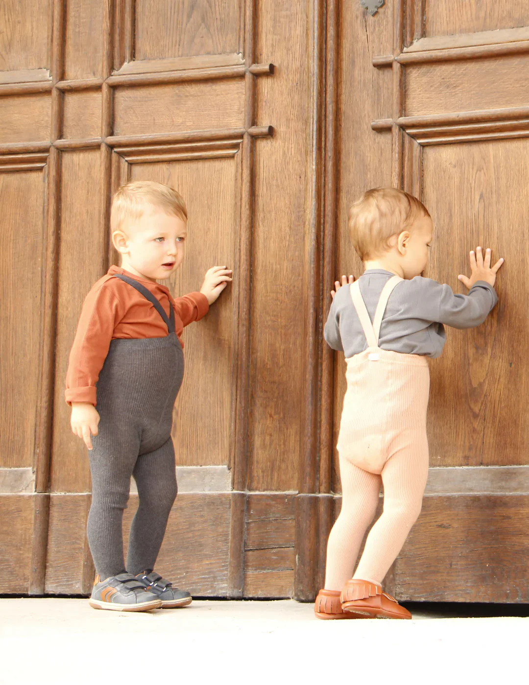 Silly Silas Footed Cotton Tights - Dark Grey Blend Final Sale - Image 3