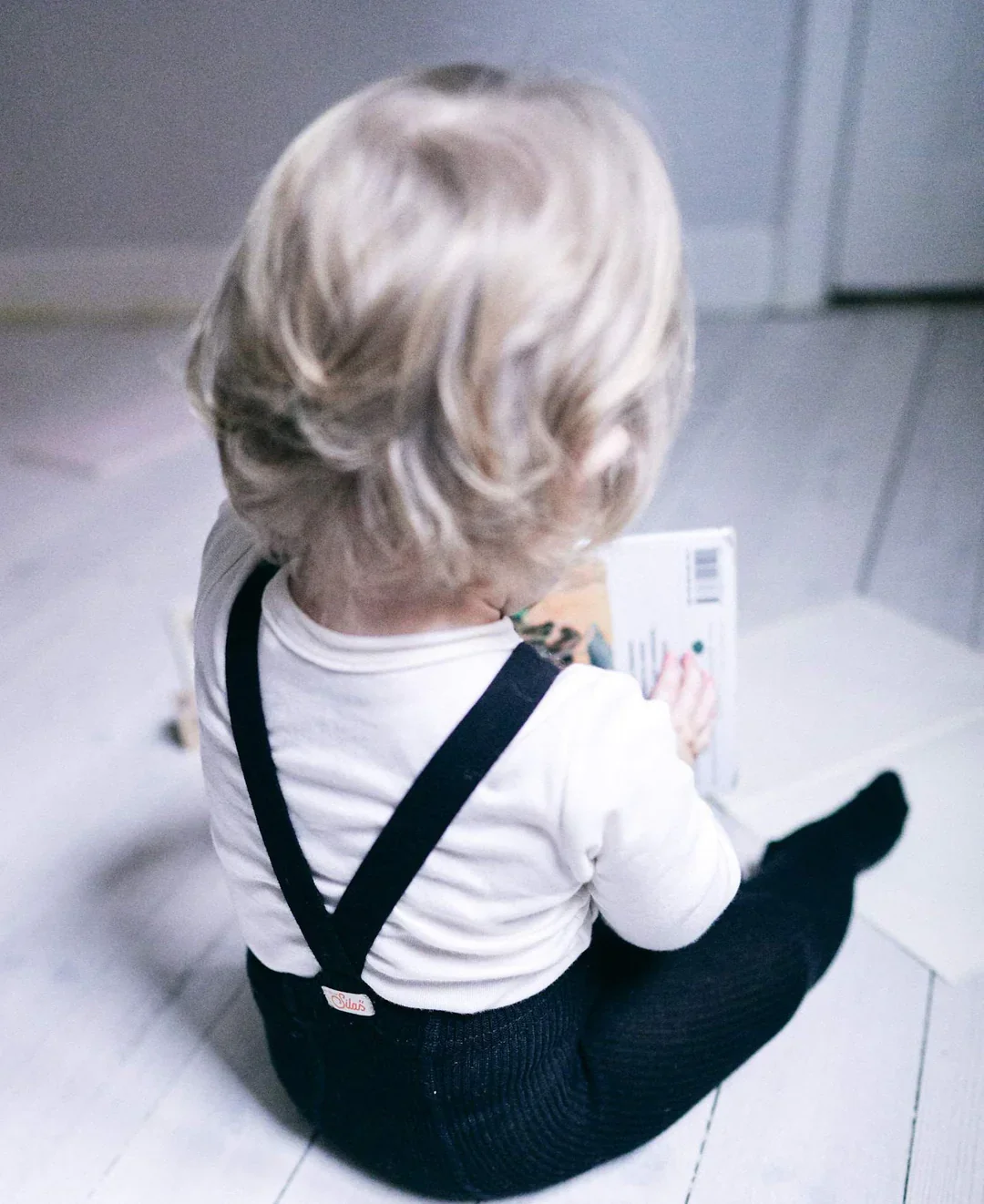 Silly Silas Footed Cotton Tights - Classic Black Blend Final Sale - Image 2