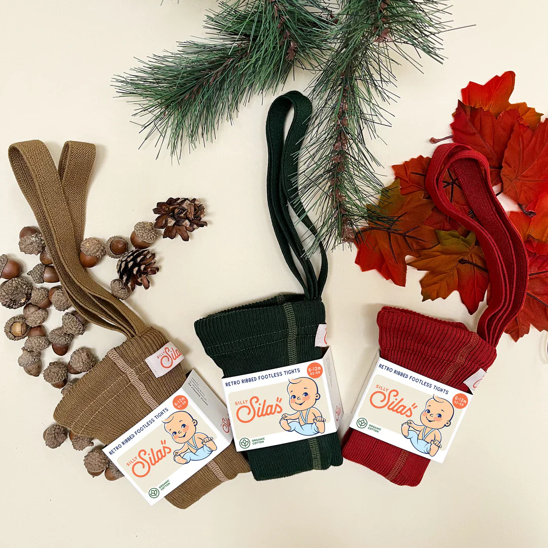 Silly Silas Footed Cotton Tights - Maple Leaf Blend Final Sale - Image 3