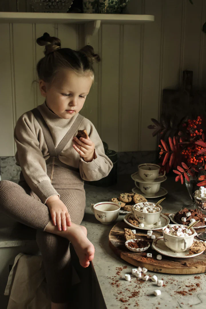 Silly Silas Footless Cotton Tights - Cocoa Blend - Final Sale - Image 2