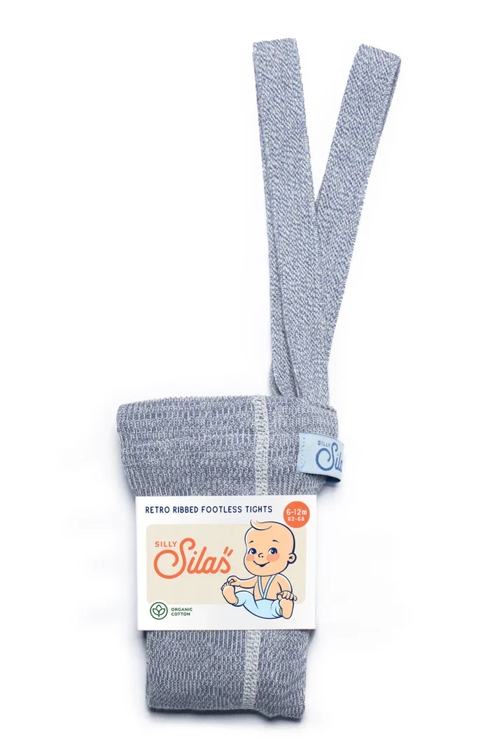 Silly Silas Footless Cotton Tights - Marshmallow Sky - Final Sale