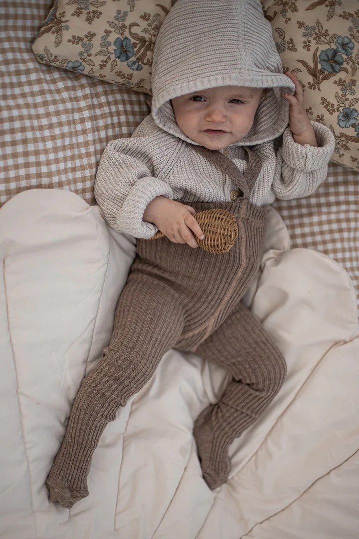 Silly Silas Hippy Footed Cotton Tights - Cocoa Blend - Final Sale - Image 2