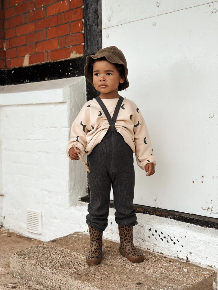 Silly Silas Roomy Footless Cotton Tights - Dark Grey Blend - Final Sale - Image 2