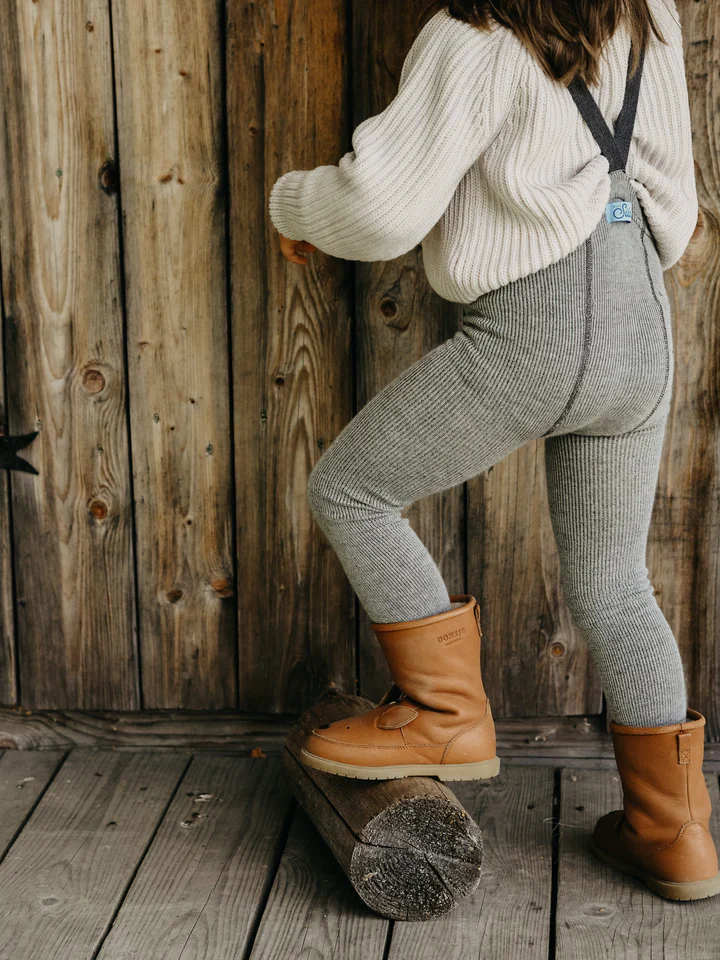 Silly Silas Wooly Footless Wool Cotton Tights - Granite Grey - Final Sale - Image 2