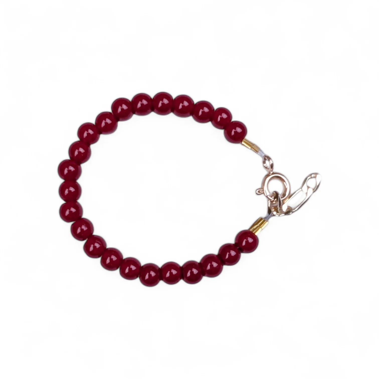 Studs Red Beaded Bracelet