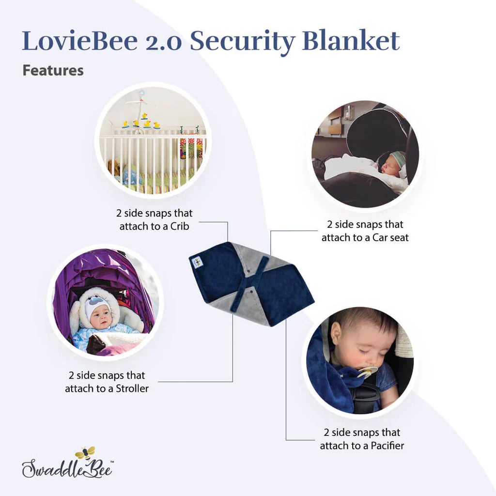 Swaddle Bee Loviebee - Royal Blue - Image 2