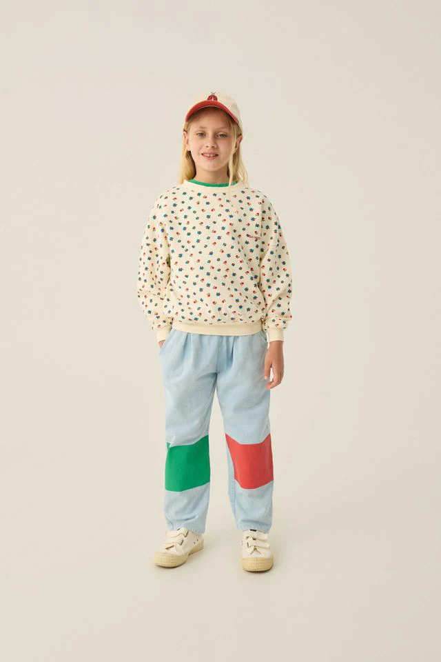The Campamento Small Flowers Allover Sweatshirt - Ecru - Image 2