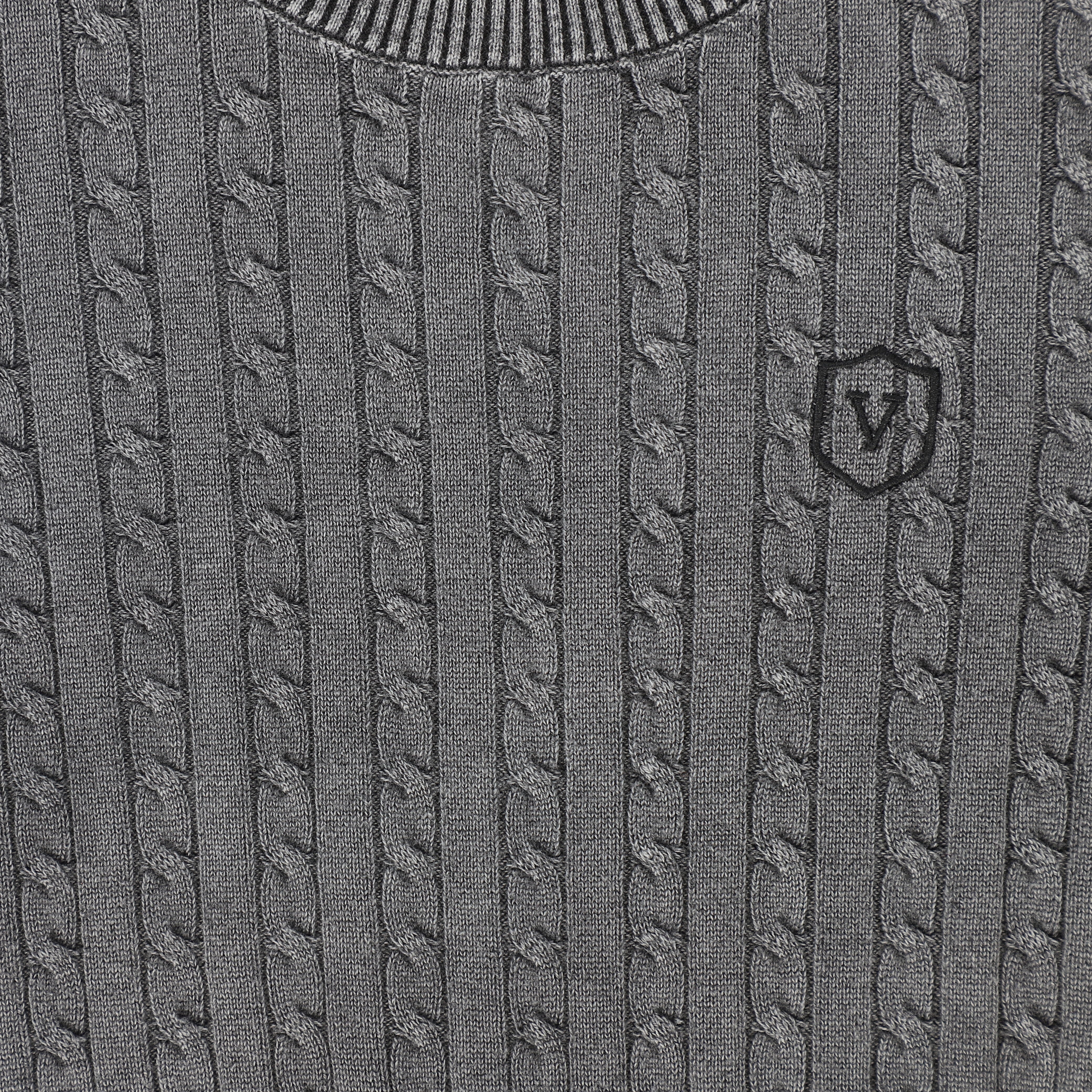 Valentina Mineral Wash Cable Knit Sweater - Black - Image 2