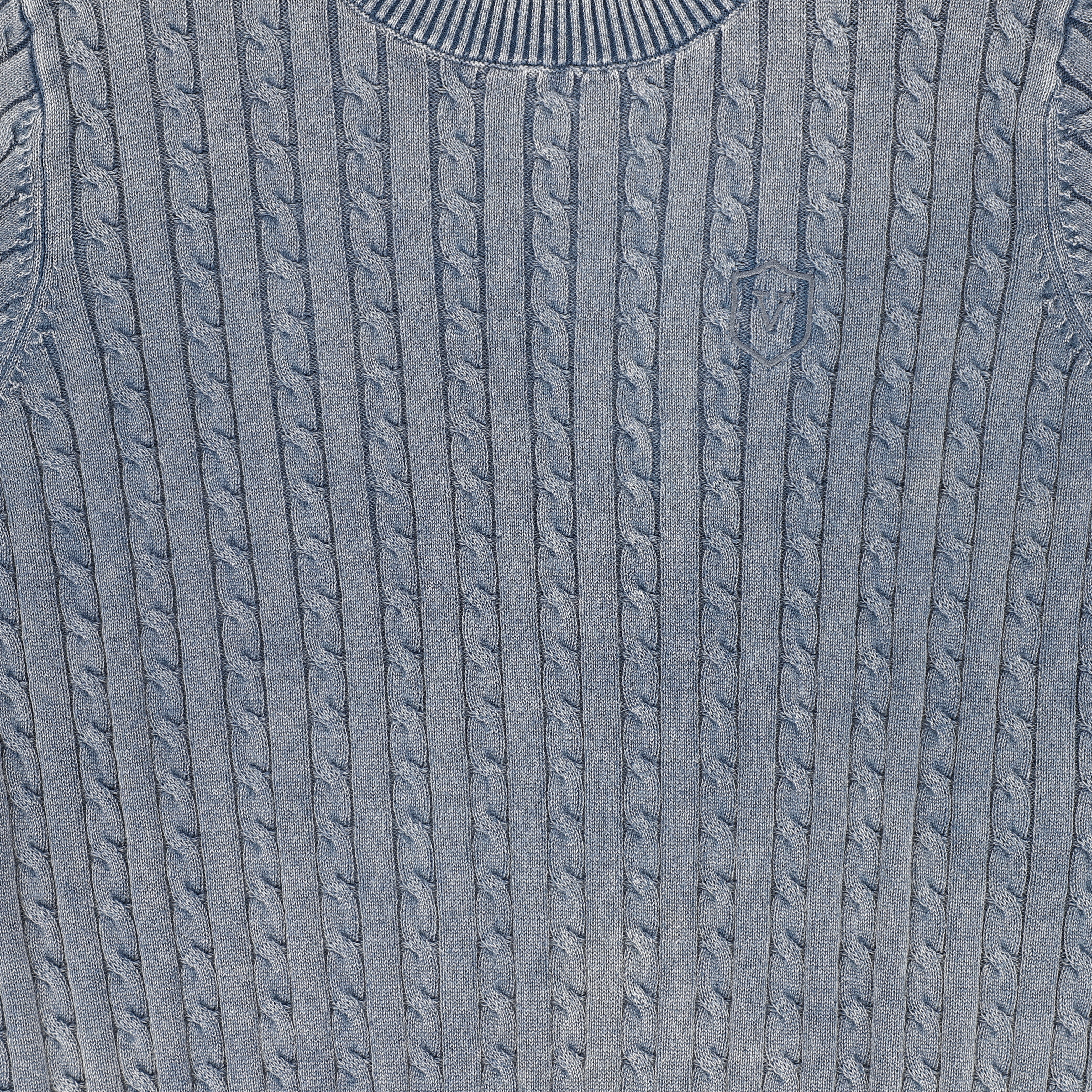 Valentina Mineral Wash Cable Knit Sweater - Navy - Image 2
