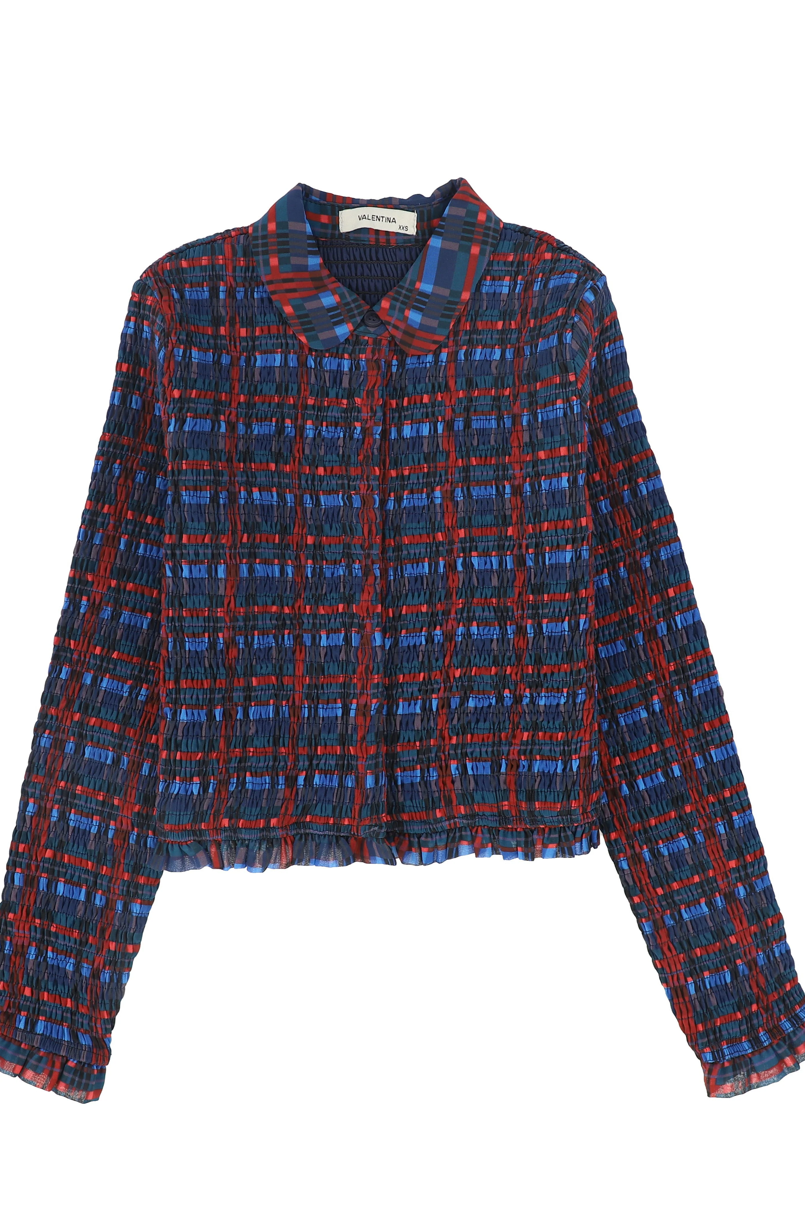 Valentina Plaid Smocked Blouse And Maxi Skirt Set - Image 2