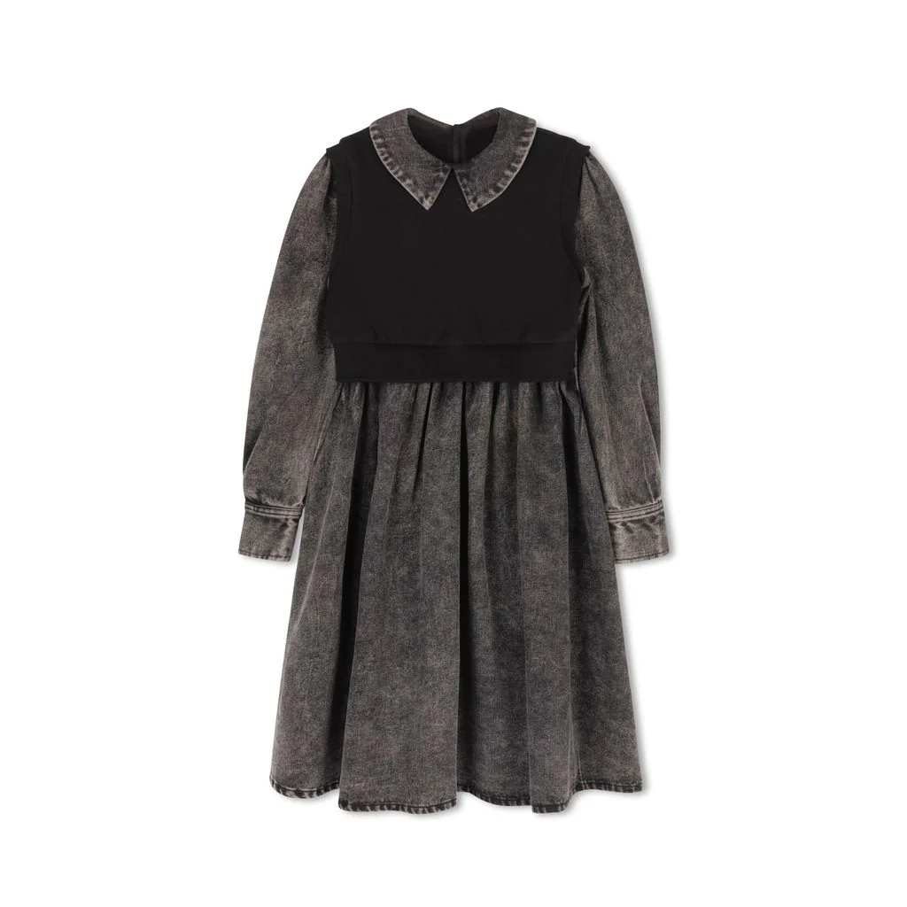 Velvette Label Black Denim Vest Dress