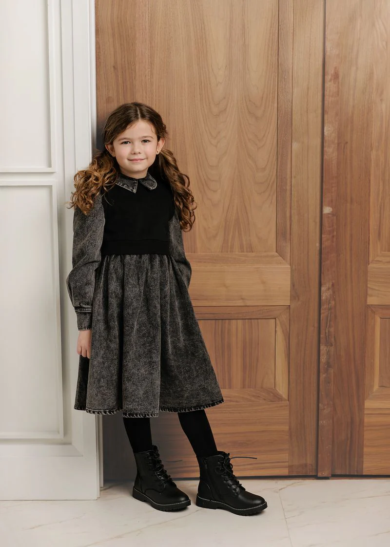 Velvette Label Black Denim Vest Dress - Image 2