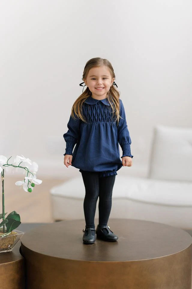 Velvette Label Blue Striped Romper - Image 2
